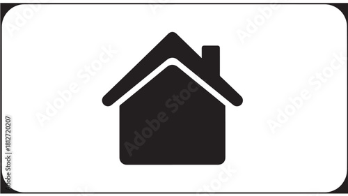 Simple black house icon vector glyph illustration isolated on white background for web and app design