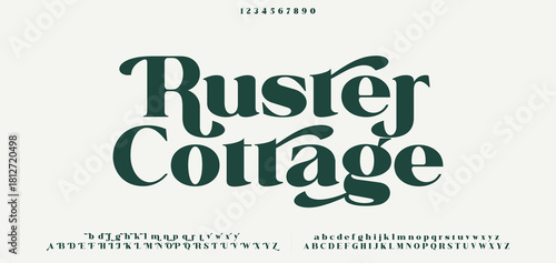 Typography beauty fashion elegant minimalist serif italic fonts decorative wedding vintage retro logos. Minimal luxury font alphabet logo. Vector illustration