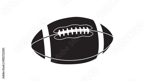 American football vector icon simple flat design element isolated on white background for sports and recreation concepts