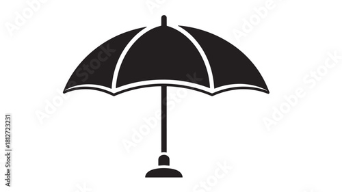 Umbrella icon simple flat vector illustration isolated on white background for weather or protection concepts