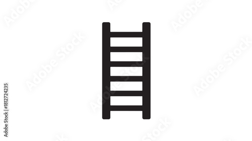 Simple ladder icon flat vector illustration isolated on white background for construction and home improvement projects