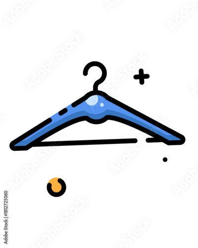 clothes hanger isolated on white