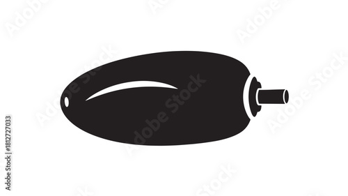 Vector illustration of a black enema bulb simple flat design isolated on white background for medical use