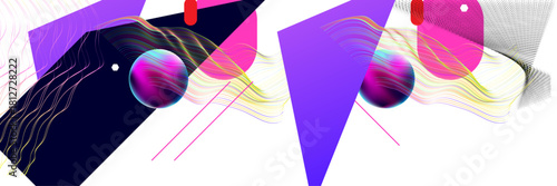 Bright color design backgrounds template summer juicy background with geometric elements