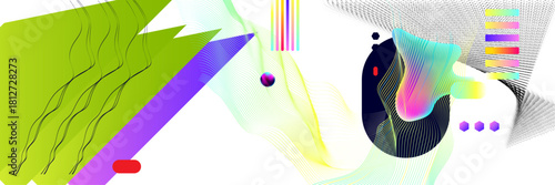 Bright color design backgrounds template summer juicy background with geometric elements