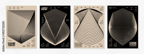 Luxury futuristic cyber protection shield line cover set