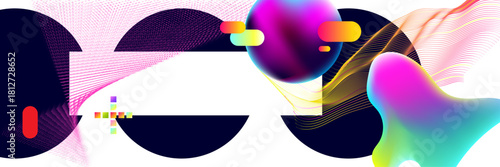 Bright color design backgrounds template summer juicy background with geometric elements