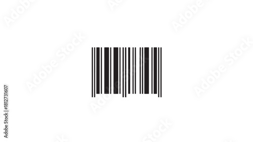 Barcode illustration simple flat vector design isolated on white background for product identification and retail use