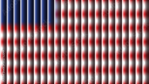 An abstract representation of the american flag with blurry red and white stripes and blue field