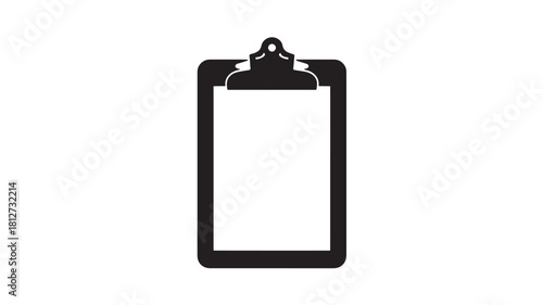 Clipboard icon simple flat vector design isolated on white background for web and mobile apps