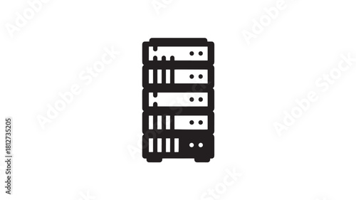 Server rack icon simple flat vector illustration isolated on white background for web and app design