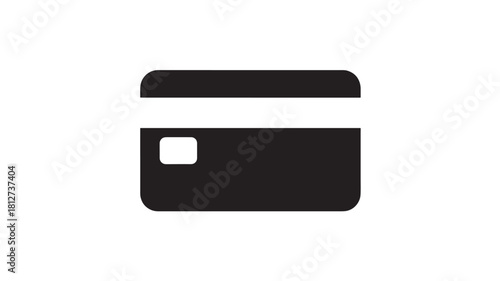 Credit card icon simple flat vector design element isolated on white background for web and mobile apps