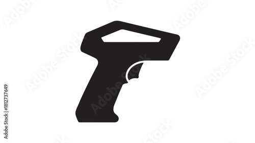 Barcode scanner icon simple glyph vector illustration for retail and inventory management isolated on white background