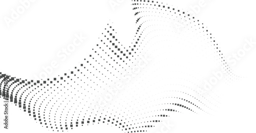 Smooth halftone curved dotted field forming a modern flowing abstract pattern ideal for minimal artistic layouts soft gradient backgrounds and contemporary decorative graphic compositions