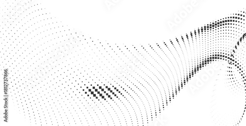 Soft halftone wave curvature design featuring gentle dotted gradients forming a minimal abstract pattern ideal for clean modern backgrounds flowing artistic surfaces and subtle decorative layouts
