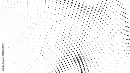Dense halftone flowing dot field with layered gradients forming a smooth abstract wave pattern ideal for minimal modern graphics artistic compositions and clean decorative backgrounds