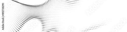 Soft halftone curved ripple pattern with smooth dotted flows forming a fluid abstract design ideal for minimal graphic surfaces modern backgrounds and elegant decorative compositions