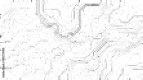 Dynamic wavy halftone dotted abstract contour background with futuristic motion and layered depth perfect for technology themes graphics modern layouts and contemporary design compositions