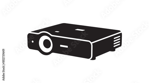 Projector icon simple flat vector illustration isolated on white background for presentation and multimedia use