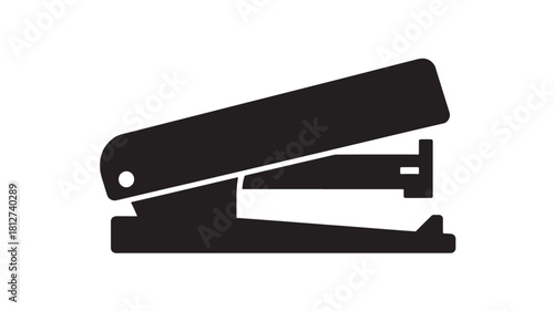 Black stapler icon simple flat vector illustration isolated on white background for office and business use