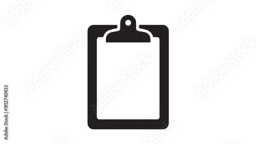 Clipboard icon simple flat vector design element isolated on white background for web and mobile apps