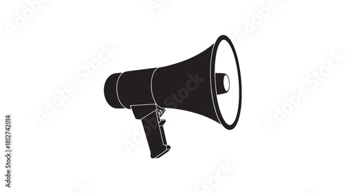 Megaphone icon simple flat vector design isolated on white background for web and mobile apps