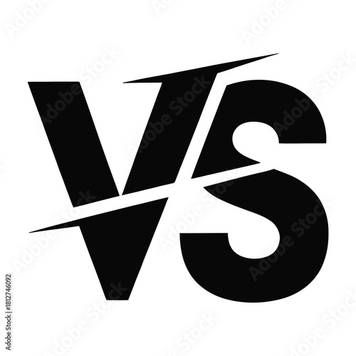 Versus Sign Isolated on White Background Battle Competition Confrontation Comparison Two Opponents Challenge Fight Contest Duel Rivalry Vector Graphic Illustration