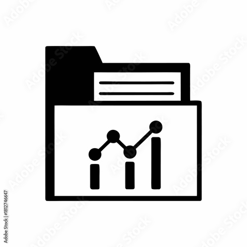 Simple White Bar Chart Representing Data Statistics and Business Growth.