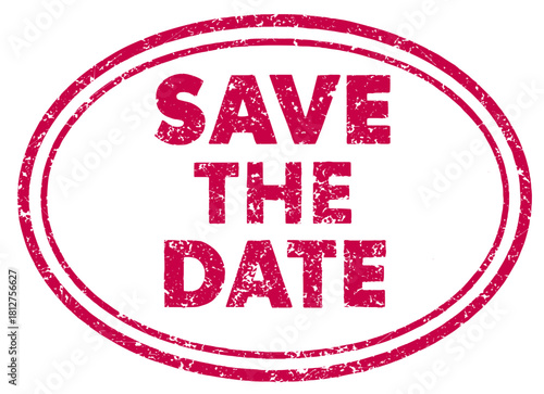 Rubber stamp design for save the date announcements