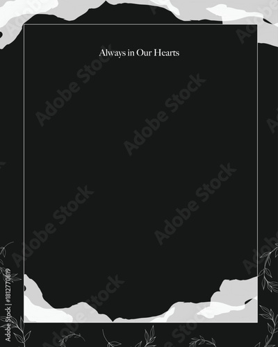 vector illustration of an abstract background. funeral invitation card