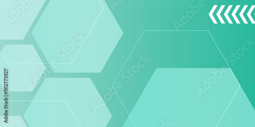 Abstract mint green color with hexagon pattern background looks like honeycomb.green,