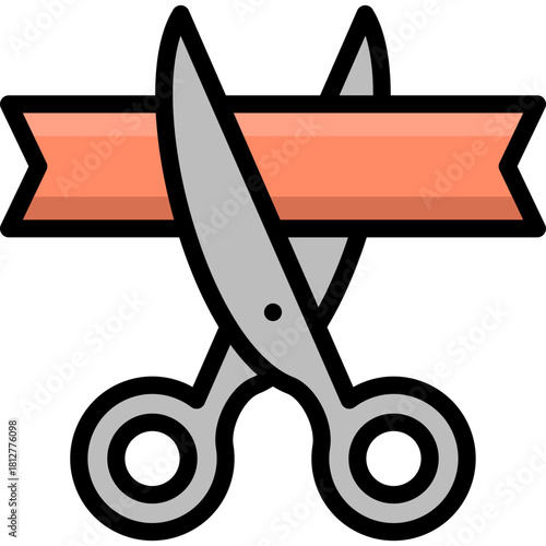 inauguration icon illustration design with filled outline