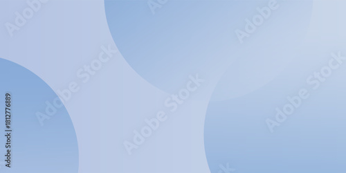 Astract light blue color gradient background, with translucent circle shape geometric pattern. Modern circle.