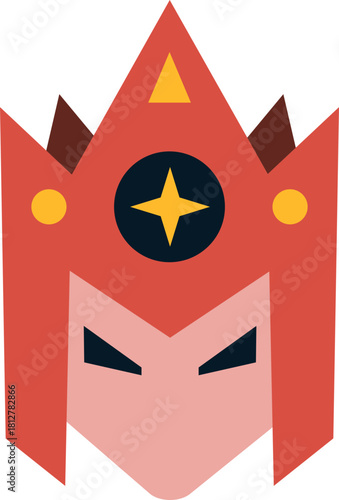 Crimson Crown Fierce Warrior Mask