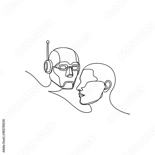 Minimal Black and White AI Vector Icon Abstract Neural Network Brain Circuit Symbol for Technology and Machine Learning