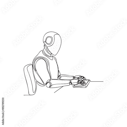 Minimal Black and White AI Vector Icon Modern Technology and Neural Network Symbol