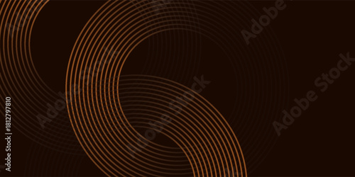 Abstract 3D brown lines technology concept.