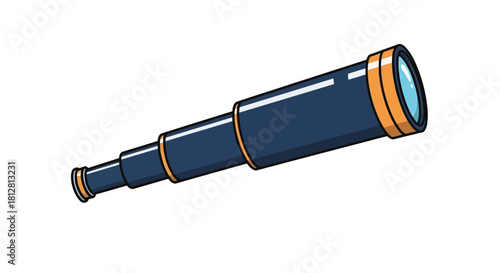Vintage spyglass telescope with nautical theme for adventure enthusiasts