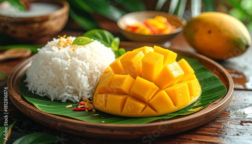 Fototapeta Naklejka Na Ścianę i Meble -  Mango sticky rice.