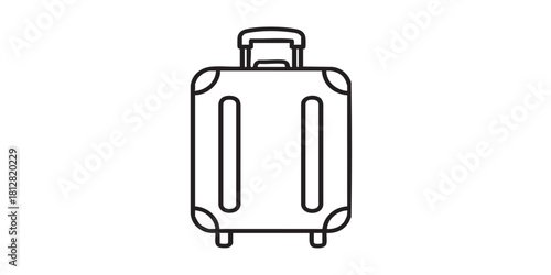 suitcase travel icon luggage bag
