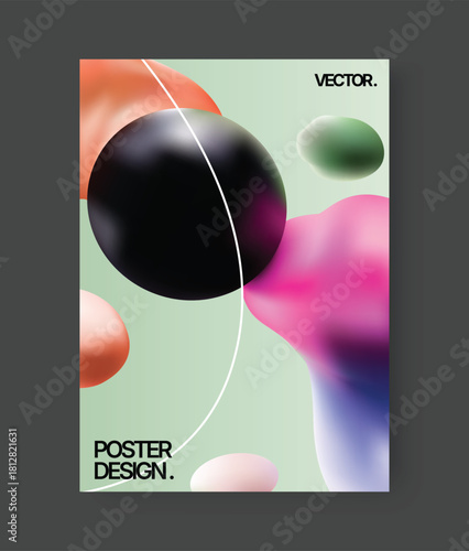 colorful floating orbs, vibrant pastel spherical elements, playful floating spheres with soft shadow effects