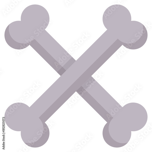 Crossbones icon isolated on white background.