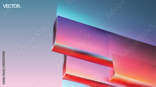 Eyecatching Abstract 3D Shapes Featuring Dynamic Gradient Colors and Fluid Compositions