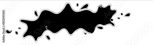 vector set of ink splatter graphics featuring black ink splash grunge stain paint splat abstract blot artistic texture and messy drip effects