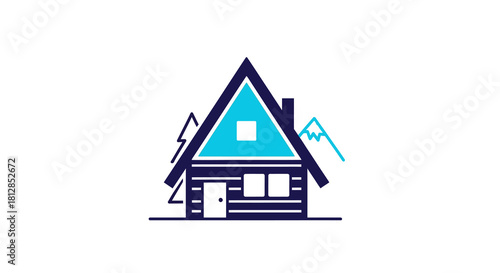 Modern cabin design with geometric minimalist style