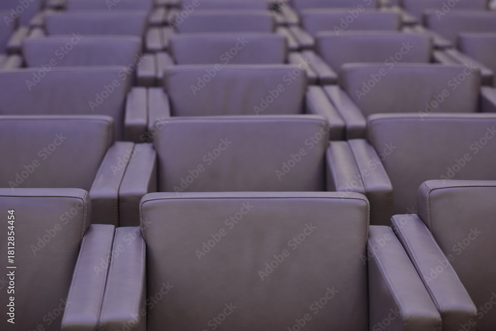 Fototapeta premium Empty Conference Hall With Modern Leather Seats
