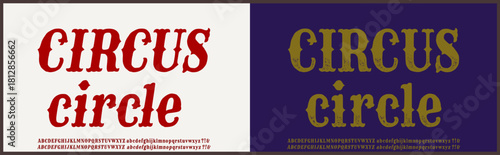 Vintage serif vector font.  Hand drawn serif regular and italic with rough style and rough textured style. 