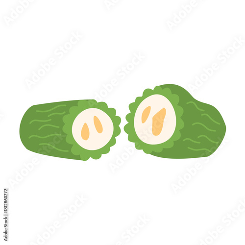 bitter gourd, Fresh Bitter Gourd Slices