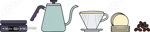 Pour-Over Coffee Brewing Still Life A Step-by-Step Guide