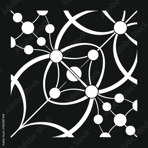Abstract Geometric Network Pattern dense vector